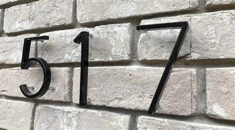 metal house numbers to attach to stone|mounting house numbers to brick.